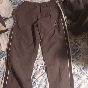 Jordan Black Joggers with White Stripes